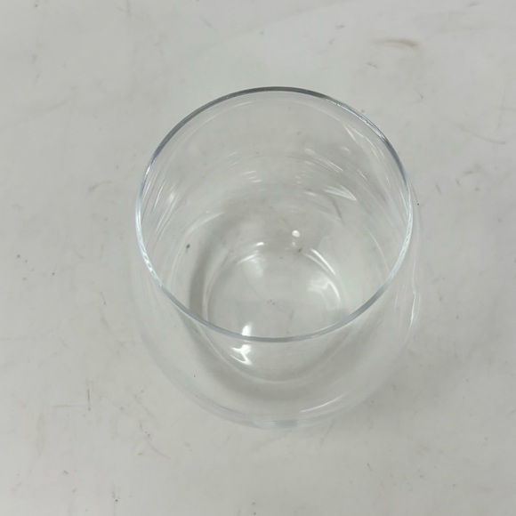 TIFFANY AND COMPANY Stemless Crystal Wine Glass Replacement Piece Signed 4.5” - Picture 2 of 3